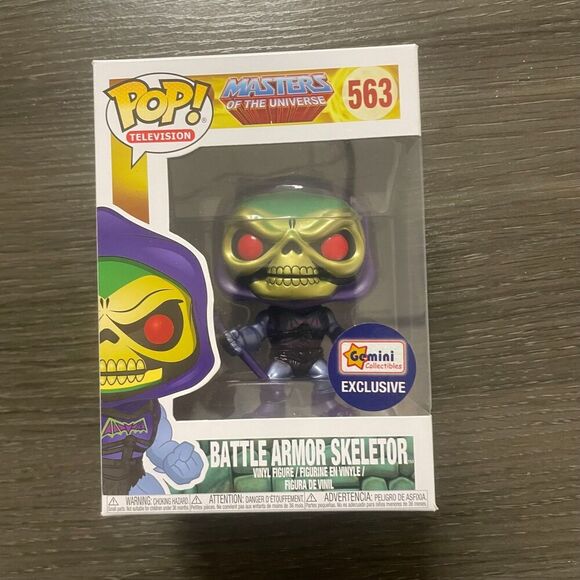 FUNKO POP! BATTLE ARMOR SKELETOR MOTU GEMINI EXCLUSIVE - Picture 1 of 6